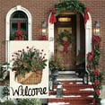 thumbnail image 2 of SM-XLHN Welcome Holly Red Berries House Flag 28x40 Inch Double Sided Outside, Winter Christmas Farmhouse Yard Outdoor Decorative Flag, 2 of 6