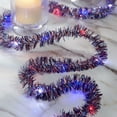 thumbnail image 2 of Indoor 20-Count Battery-Operated LED Tinsel Wire Lights, Red/Cool White/Blue, 6', Patriotic by Way To Celebrate, 2 of 6