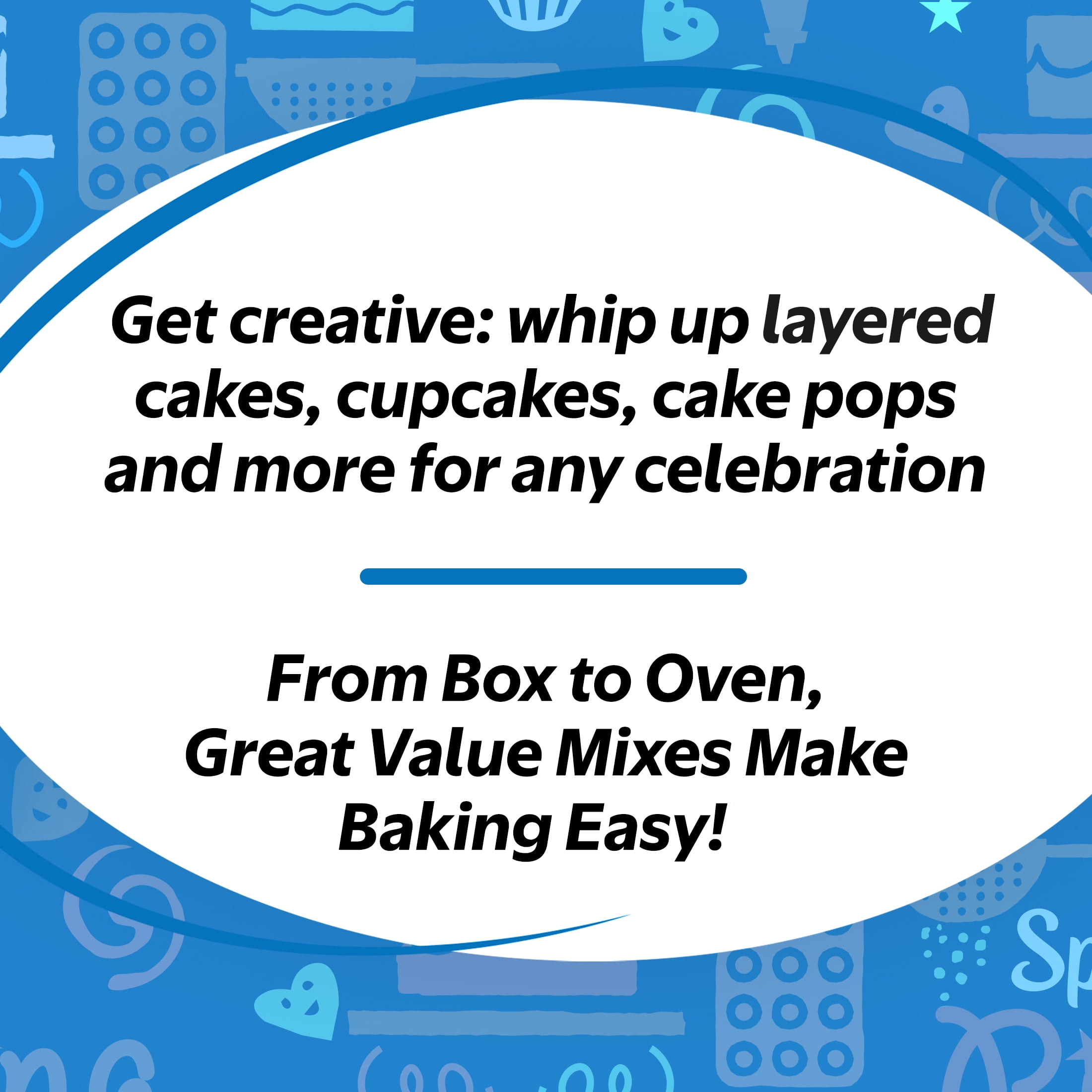 Great Value Deluxe Moist White Cake Mix, 15.25 oz Box