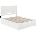 thumbnail image 6 of Pemberly Row Traditional Hardwood Storage Platform Bed, King, White, 6 of 6