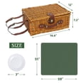 thumbnail image 3 of Cesta de pícnic HYBDAMAI para 4 personas con hielera aislante y manta, 3 of 6