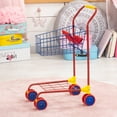 thumbnail image 5 of Bayer Design: Shopping Cart - Red & Blue - Grocery Pretend Play Toy, Spacious Basket Holds Toys & Dolls, Lightweight, Dual Wheels, Toddler-Kids 18mo+, 5 of 8