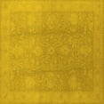 thumbnail image 1 of Ahgly Company Machine Washable Indoor Square Oriental Yellow Industrial Area Rugs, 3' Square, 1 of 4
