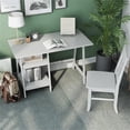 thumbnail image 6 of UrbanPro Modern Wood 2-Piece Writing Desk and Chair Set in White, 6 of 6