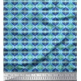 thumbnail image 1 of Soimoi Poly Georgette Fabric Ogee Damask Print Fabric by The Yard 42 Inch Wide, 1 of 5