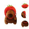 thumbnail image 6 of Abbraccia Capybara Keychain Toy Stuffed Animals Keychain Key Holde Realistic Soft Creative Backpack Bag Pendant for Children Kids Red, 6 of 9