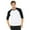 White, variant on The Bella   Canvas Unisex 3/4 Sleeve Baseball T-Shirt - WHITE/ BLACK - 2XL