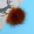 thumbnail image 3 of 30 pompones de piel sintética esponjosa con goma elástica para llavero, colgante de mochila de peluche, decoración artificial (10 cm), 3 of 7