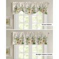 thumbnail image 3 of Tie Up Valance for Windows Flowers Daisies Eucalyptus Leaves Kitchen Valance Curtain Window Valance for Living Room Bedroom Tie Up Valance Curtain, 3 of 5