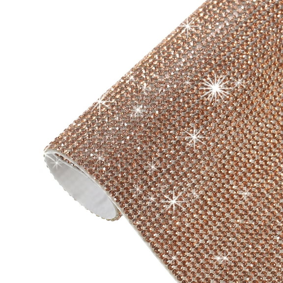 Uxcell Bling Rhinestone Sheet Self Adhesive Sticker 4.72 x 7.87Inch DIY Car Decoration Sticker Bright Yellow