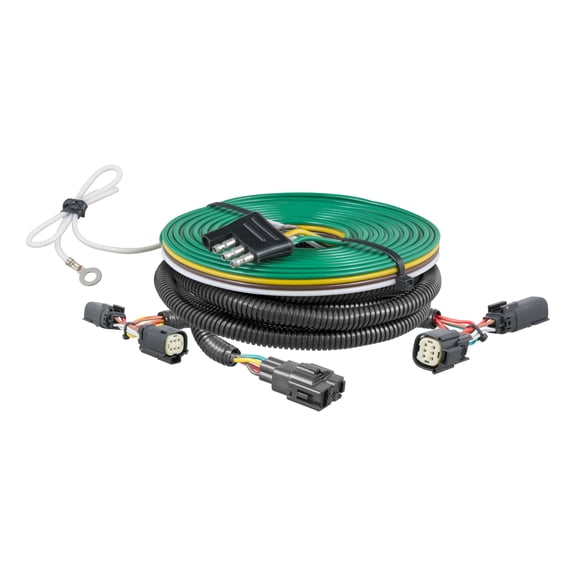 CURT 58914 Custom Towed-Vehicle RV Wiring Harness for Dinghy Towing, Select Ford Edge