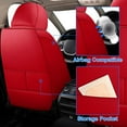 thumbnail image 3 of Car Seat Cover for Honda Insight 5 Seats, Deluxe PU Leather Auto Front Rear Cushion Protector Full Set for Accord Crosstour Civic Clarity Electric Red, 3 of 12