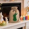 thumbnail image 5 of Topukaiba Easter Bunny Jute Drawstring Gift Bags Burlap Treat Pouches Party Favors For Candy & Eggs Green Free Size, 5 of 6