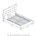 thumbnail image 3 of Furinno Laval Button Tufted Bed Frame, 12PC Slat Style, Linen, Queen, 3 of 5