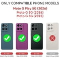 thumbnail image 2 of for Motorola Moto G 5G 2025 / G 2026 / G Play 2026, Military Grade Shockproof Bumper Rugged Rotating Stand Ring Holder Anti-Scratch Magnetic Cover Compatible with Car Mount Case,Cherry red, 2 of 11