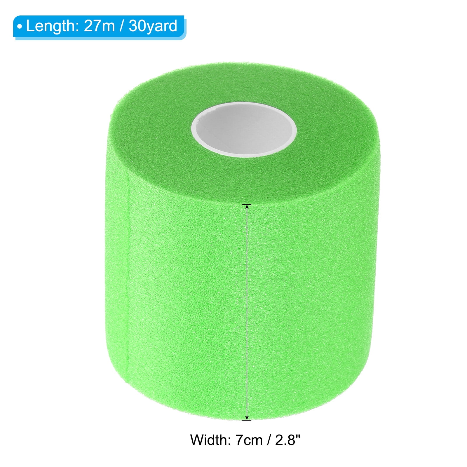 Uxcell 30 Yard PE Tennis Badminton Racket Grip Cushion Wrap Tape Backing Film, Green 3 Pack