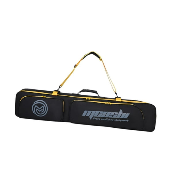 Cierre de la cremallera de bolsas de aletas largas Ligero fácil Carry de accesorios Almacenador de almacenamiento para snorkel de pesca de litera Negro