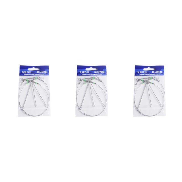 Yuarrent Aparejos de pesca de acero inoxidable de calidad, línea de cuerda líder, ganchos giratorios, soporte de equilibrio, accesorios para aparejos de Type3 NO3 Yuarrent CBP059281