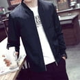 thumbnail image 3 of ZTTD Men Winter Warm Jacket Overcoat Outwear Slim Long Sleeve Zipper Tops Blouse, 3 of 9