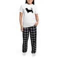 thumbnail image 5 of CafePress - Basset Hound Silhouette Women's Light Pajamas - Women's Short Sleeve Print T-Shirt and Pants Light Cotton Pajama Set, 5 of 7