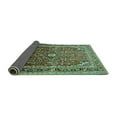 thumbnail image 2 of Ahgly Company Indoor Square Persian Turquoise Blue Traditional Area Rugs, 6' Square, 2 of 4