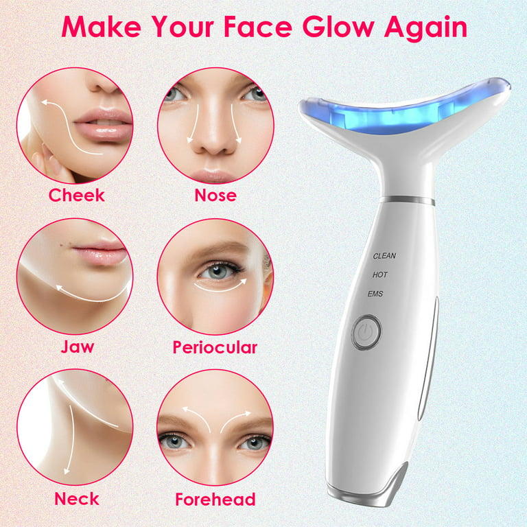 HANNEA® Face Lifting Massager Anti Wrinkles Face Massager Neck Massager EMS  Micro-current Neck Massager Remove Double Chin Tighten Facial Contour :  : Health & Personal Care