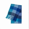 thumbnail image 3 of Gyujnb Extra Long Plaid Fringe Scarf Winter Warm Soft Knit Loop Shawl Wrap, 3 of 3