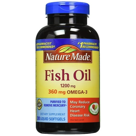 UPC 431604028525 product image for Nature Made Fish Oil 1200 mg 360 mg Omega-3 - 200 Liquid Softgels | upcitemdb.com