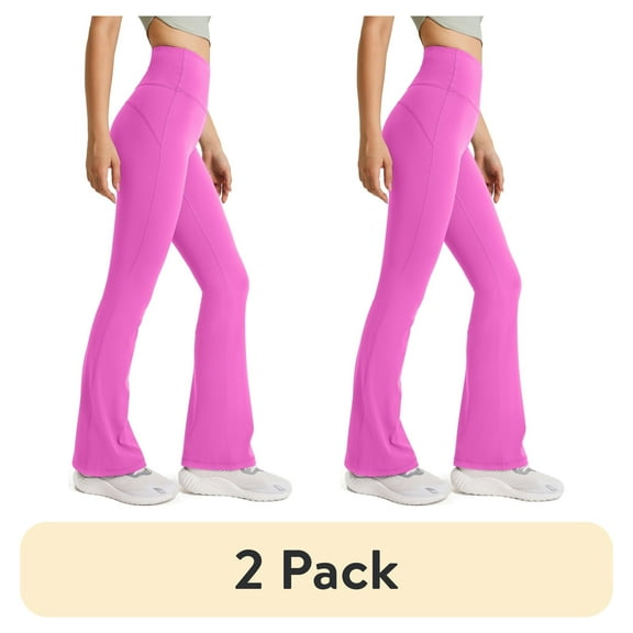 (2 pack) FITOP Flare Yoga Pants for Women Buttery Soft High Waist Bootcut Pants Workout Leggings