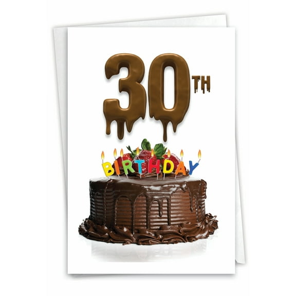 1 Birthday Card with Envelope - Big Day Milestones 30 C7060DMBG