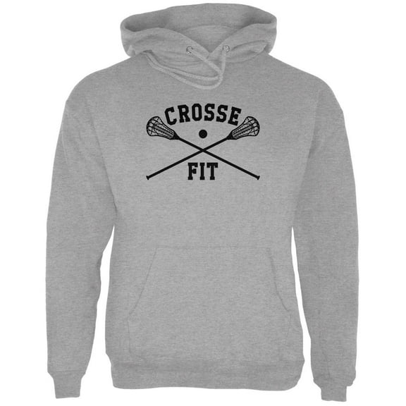 Lacrosse Crosse Fit Mens Hoodie Sport Grey SM