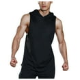 thumbnail image 2 of NOLDARES Men's Workout Hooded Tank Tops Bodybuilding Muscle Cut Off T Shirt Sleeveless Gym Hoodies(Black,L), 2 of 6