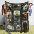 thumbnail image 1 of Twin Size Fleece Throw Blanket for Bed Couch Sofa, Fuzzy Soft Cozy Blankets and Throws Warm Lightweight Plush Blanket for Women Men, 60 x 80 inches, Otter Blankets, 1 of 6