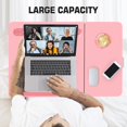 thumbnail image 6 of XL Adjustable 17in Laptop Desk with Light, USB Port, iPad Holder, Drawer Storage - Larger 23.6IN Adjustable Lap Desk for Bed, Home Office, Breakfast Tray, Fordable Legs Desk (Pink), 6 of 12