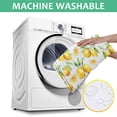 thumbnail image 6 of Yellow Lemon Fruit Slices White Pattern Square Tablecloth,Waterproof Square Table Cover,Wipeable Spillproof Washable Table Cover for Home Kitchen Party Decor 42"X42"(107x107cm), 6 of 6