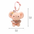 thumbnail image 3 of Blue Stuffed Elephant Plush Keychain for Girl Gift, Soft Cute Stuffed Animal Toys with Butterfly Bow and Crown, Birthday Stuffed Animal for Student Girl, 6 Inch, 3 of 8