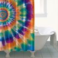 thumbnail image 4 of Rainbow Tie Dye Mandala Pattern Shower Curtain 72"x72" ,Bathroom Decorative Shower Curtains Set with 12 Hooks,Modern Waterproof Washable Shower Curtain, 4 of 6