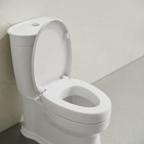 Ryse 3 in. Raised Elongated Soft Close ADA Compliant Toilet Seat in Glossy White