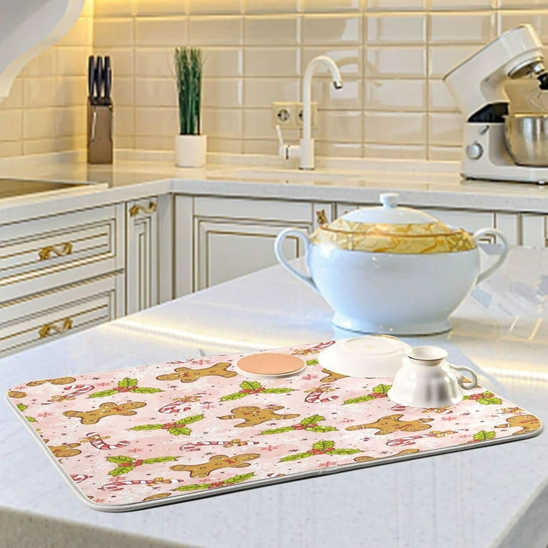 Kitchen Microfiber Dish Drying Mat 24 x 18 Ultra Absortant Dish