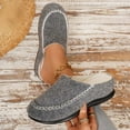thumbnail image 5 of Wovix Women Men Slip On Moccasin Slippers Indoor Outdoor Warm Fuzzy Comfy House Shoes Fluffy Wide Loafer Slippers Daily Light Gray 40, 5 of 7