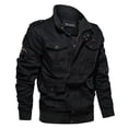 thumbnail image 1 of Men's Autumn And Winter Casual Solid Color Tooling Wind Jacket Zipper Coat, 1 of 4