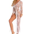 thumbnail image 3 of Conjunto de ropa interior sexy Traje de lencería de encaje Ropa sexy lavada a mano para adultos, Blanco, S Inevent XX000040-03, 3 of 7
