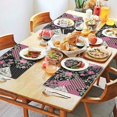 thumbnail image 2 of Pioneer Flower Floral Print Pattern Summer Placemats Table Placemats Set Of 4-Linen Kitchen Washable Placemats Table Mats 12x18 Inch Non-Slip Heat Resistant, 2 of 6