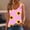 Pink, variant on USSUMA Women's Printed Round Neck Casual Printed Sleeveless Suspender Top WOW finds Yellow XXL