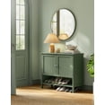 thumbnail image 2 of Shoe Cabinet, 3-Tier Shoe Storage Organizer, Shoe Shelf, Modern Country Cabinet,Freestanding Cabinet with Height-Adjustable Shelf, 13.8 x 31.5 x 27.6 Inches, Entryway, ForestGreen, 2 of 5