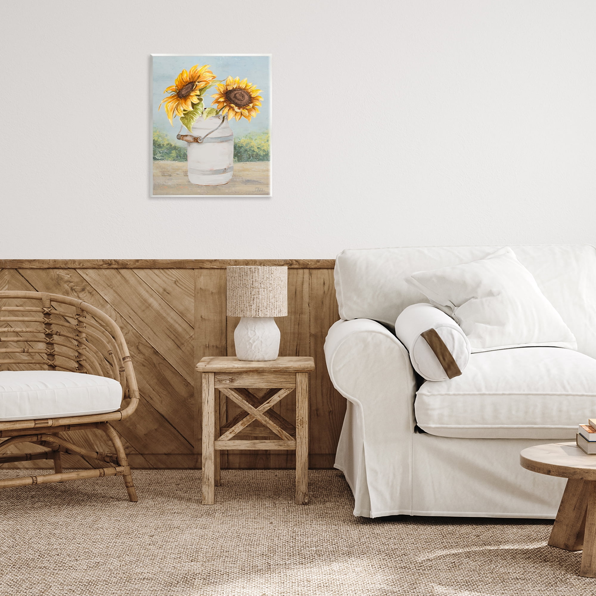 Stupell Industries Sunflower Pitcher in Country Wall Plaque Art, design by Patricia Pinto