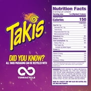 Takis Fuego Waves 8 oz Sharing Size Bag, Hot Chili Pepper & Lime Wavy Potato Chips