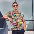 thumbnail image 4 of Balery Cute Cartoon Owls Camisa Polo de Hombre con Estampado, de Manga Corta y Tejido Medio, Camisa Tipo Golf Polo-3X-Large, 4 of 6