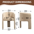 thumbnail image 3 of Finnhomy Modern Dining Chairs, Set of 1 Velvet Upholstered Barrel Dining Chairs with Open Back, 3-Leg Upholstered Side Armchairs, Perfect for Dining, Living Room, Bedroom, Kitchen, 3 of 6
