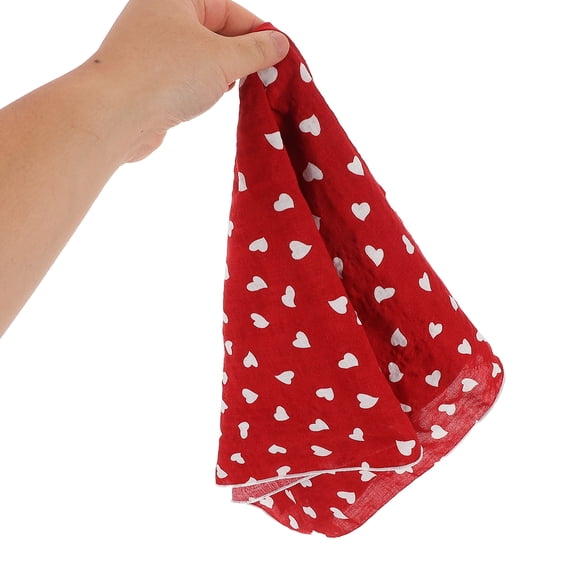 Milisten 2 Pcs Heart Print Scarf for Women Multi-Purpose Use Cotton and Linen